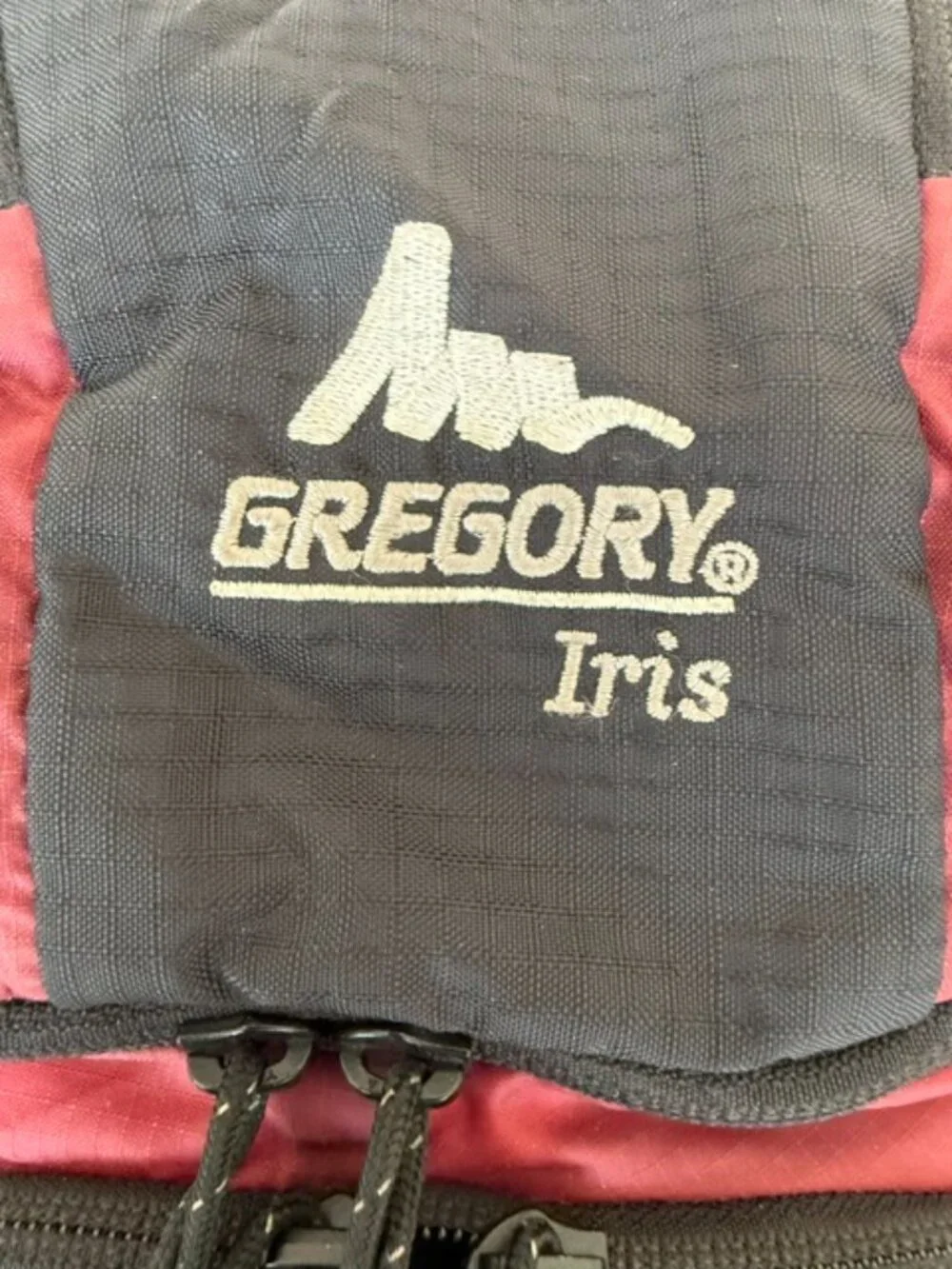 Vintage Gregory Iris Backpack Small Burgundy Black Hiking Daypack Trail Pack USA